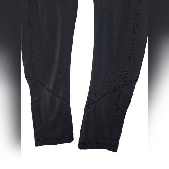 Lululemon Black Leggings with Mesh panels on  legs, Size 6 - Picture 2 of 7